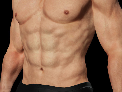 Realistic Athlete Man G1 3D 모델