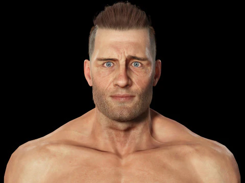 Realistic Athlete Man G1 3D Model