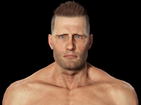 Realistic Athlete Man G1 3D Model