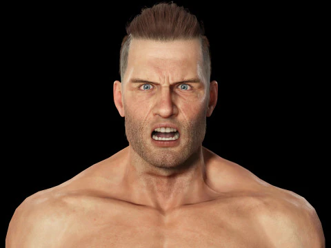Realistic Athlete Man G1 3D Model