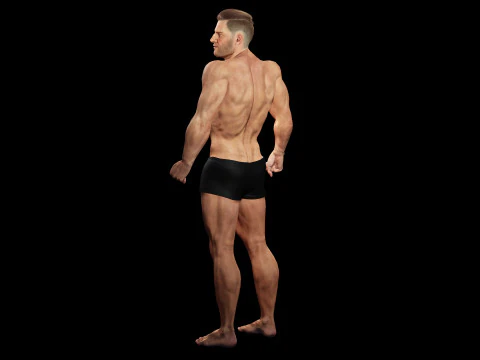 Realistic Athlete Man G1 3D Model