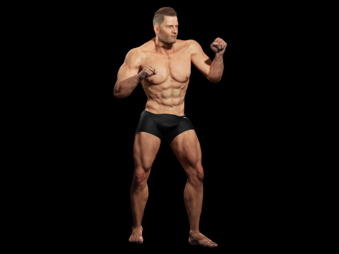 Realistic Athlete Man G1 3D 모델