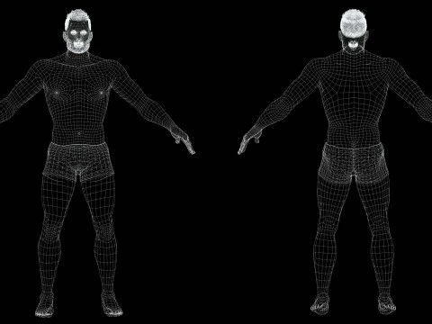 Realistic Athlete Man G1 3D Model