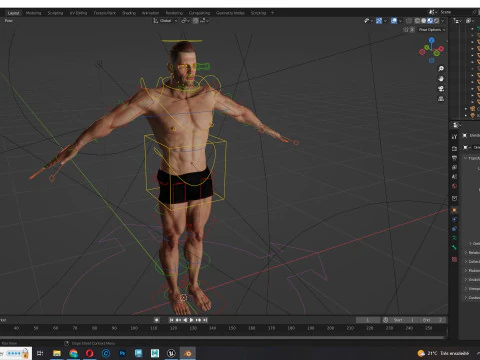 Realistic Athlete Man G1 3D Model