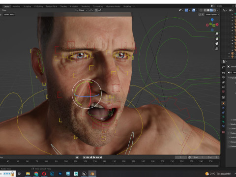 Realistic Athlete Man G1 3D 모델
