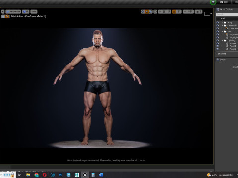 Realistic Athlete Man G1 3D 모델