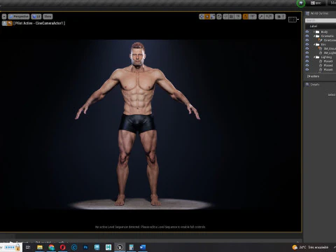 Realistic Athlete Man G1 3D Model