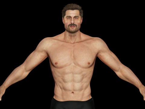 Realistic Man livelink 3D Model