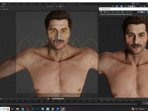 Realistic Man livelink 3D Model