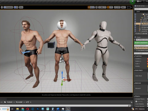Realistic Man livelink 3D Model