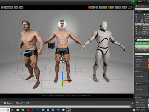 Realistic Man livelink 3Dモデル