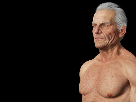 Realistic Old Man 3D मॉडल