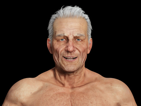 Realistic Old Man 3D मॉडल