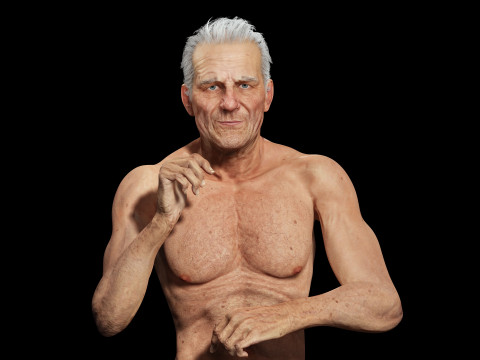 Realistic Old Man 3D मॉडल