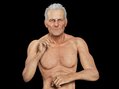 Realistic Old Man 3D मॉडल