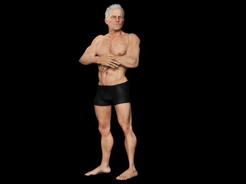 Realistic Old Man 3D मॉडल