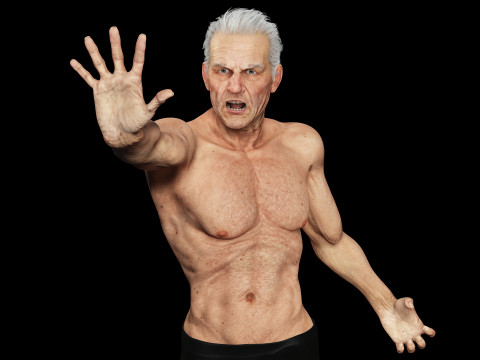 Realistic Old Man 3D मॉडल