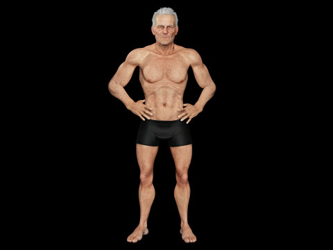 Realistic Old Man 3D मॉडल