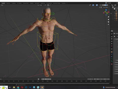 Realistic Old Man 3D मॉडल