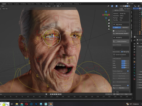 Realistic Old Man 3D मॉडल