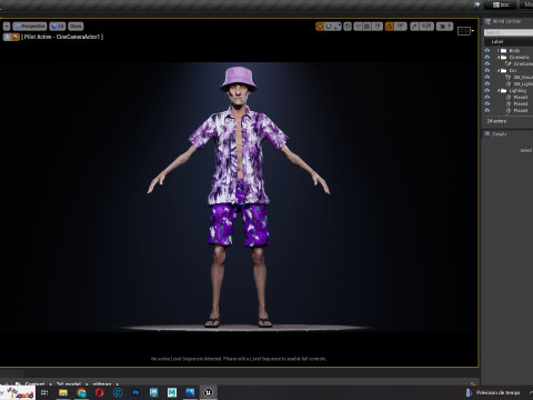 Old Man Tourist and clothed 3Dモデル