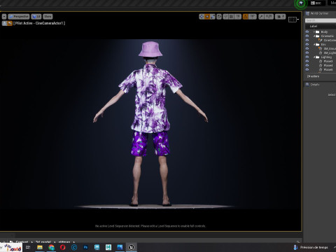 Old Man Tourist and clothed 3Dモデル
