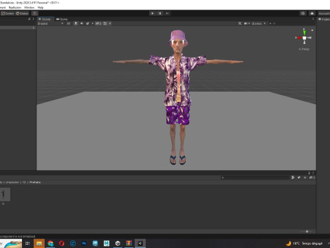 Old Man Tourist and clothed 3Dモデル
