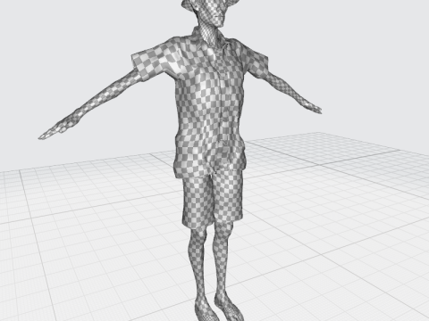 Old Man Tourist and clothed 3Dモデル