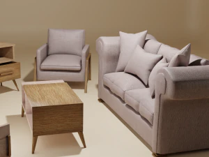 Kit de puertas ajustables para habitaci&oacute;n moderna, soporte para TV, sof&aacute;, sill&oacute;n, mesa de centro, mesita de noche Modelo 3D