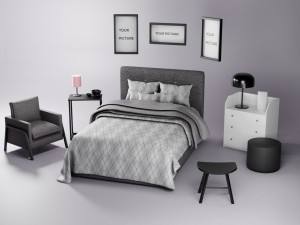 KIT Modern Bedroom Adjustable Drawer- Alex Jun 3D 模型