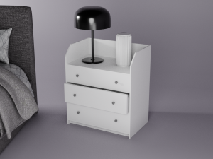 KIT Modern Bedroom Adjustable Drawer- Alex Jun 3D Model