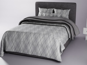 KIT Modern Bedroom Adjustable Drawer- Alex Jun 3D Model