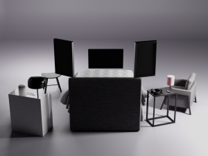 KIT Modern Bedroom Adjustable Drawer- Alex Jun 3D Model