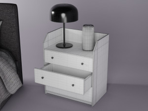 KIT Modern Bedroom Adjustable Drawer- Alex Jun 3D Model