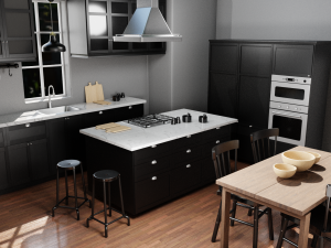 Complete Classic Style Kitchen 3D Model