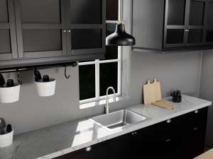 Complete Classic Style Kitchen 3D Modell