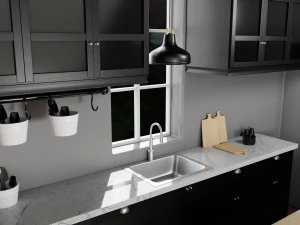 Complete Classic Style Kitchen 3D Model