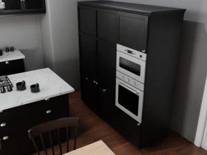 Complete Classic Style Kitchen 3D Model