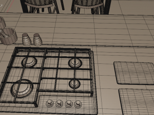 Complete Classic Style Kitchen 3D Modell