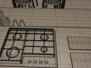 Complete Classic Style Kitchen 3D Model