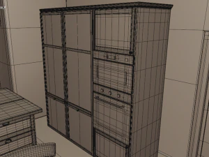 Complete Classic Style Kitchen 3D Model
