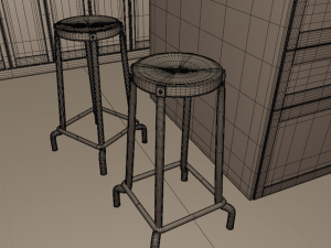 Complete Classic Style Kitchen 3D Modell