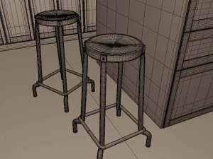 Complete Classic Style Kitchen 3D Model