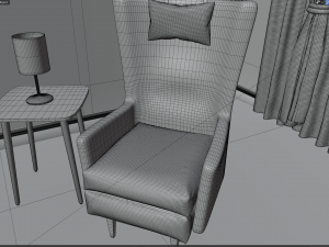 Complete Living Room 3D Model