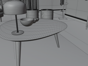 Complete Living Room 3D Model