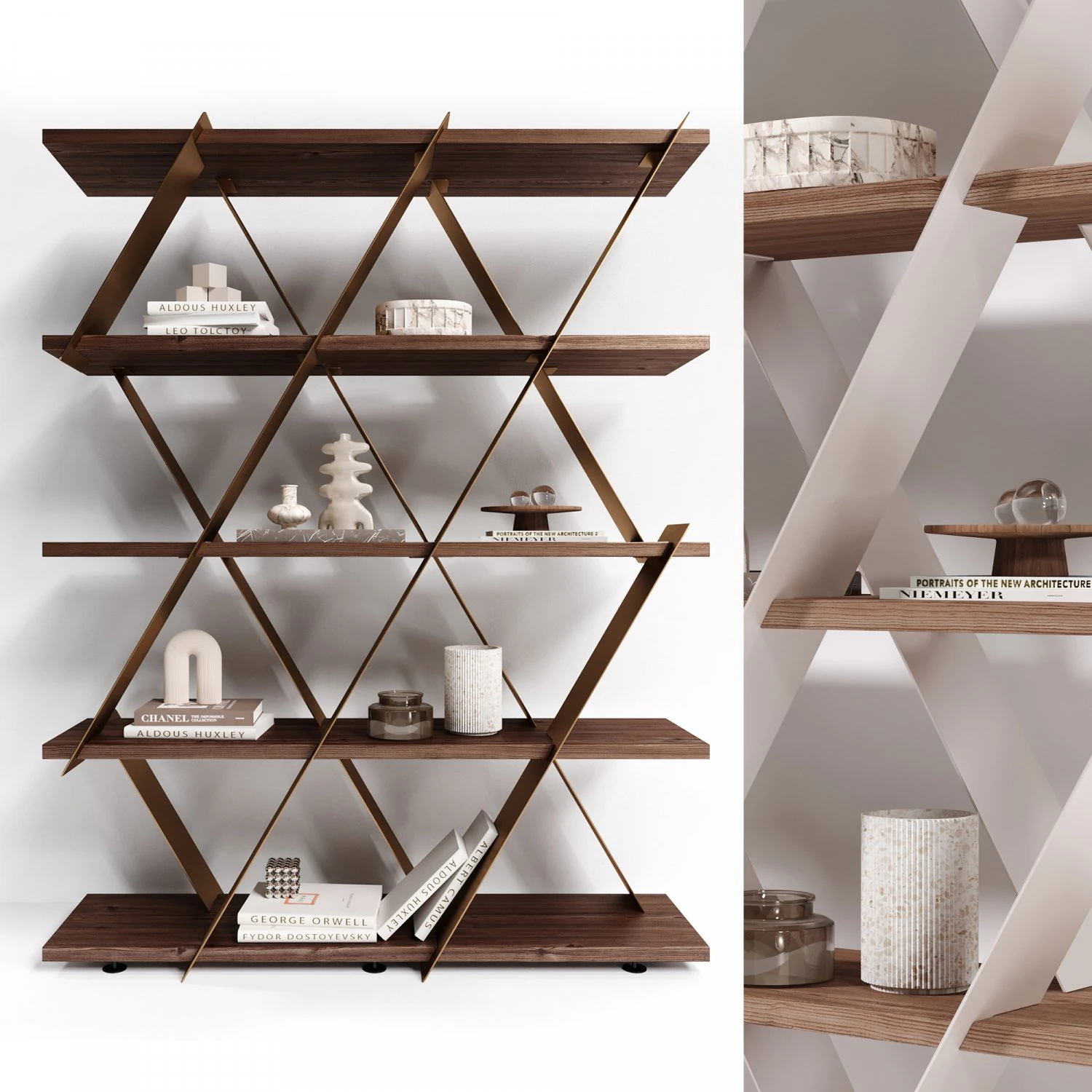 shelving unit tonin casa castle 3D Model .c4d .max .obj .3ds .fbx .stl .blend 