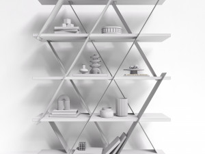 shelving unit tonin casa castle 3D Model