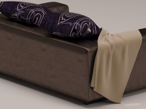 Leather sofa 3D-Modell