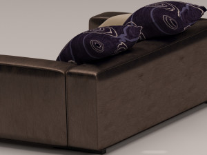 Leather sofa 3D-Modell