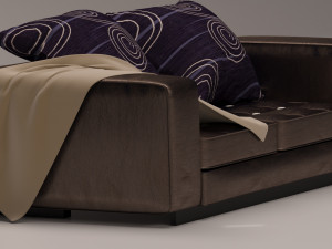 Leather sofa 3D-Modell